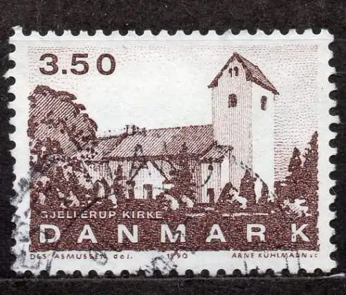 Dänemark, Mi-Nr. 986 gest., Jütländische Dorfkirchen