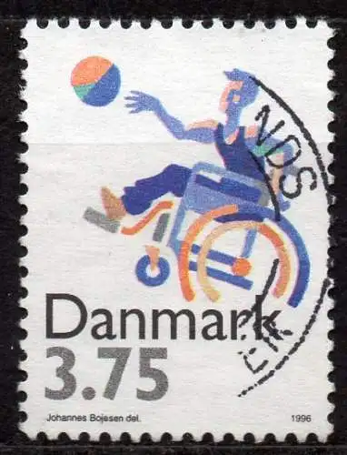 Dänemark, Mi-Nr. 1120 gest., 25 Jahre Dänischer Sportverband der Behinderten