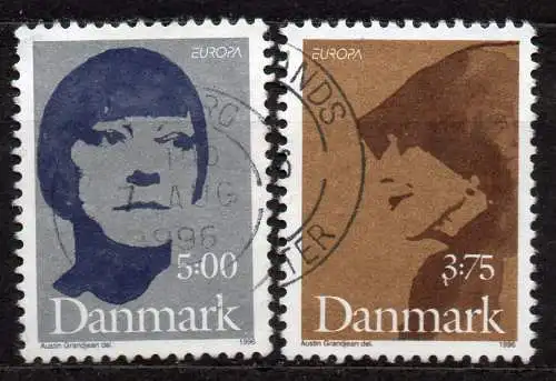 Dänemark, Mi-Nr. 1124 - 1125 gest., kompl., Europa 1996: Berühmte Frauen