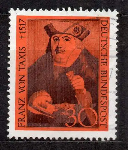 BRD, Mi-Nr. 535 gest., 450. Todestag von Franz von Taxis