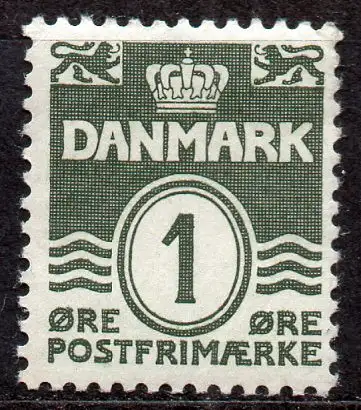 Dänemark, Mi-Nr. 195 II **, Wellenlinien ohne Herzchen