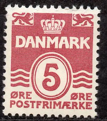 Dänemark, Mi-Nr. 244 **, Wellenlinien