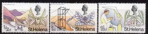 St. Helena, Mi-Nr. 196, 197 + 198 **, Entwicklung und Fortschritt