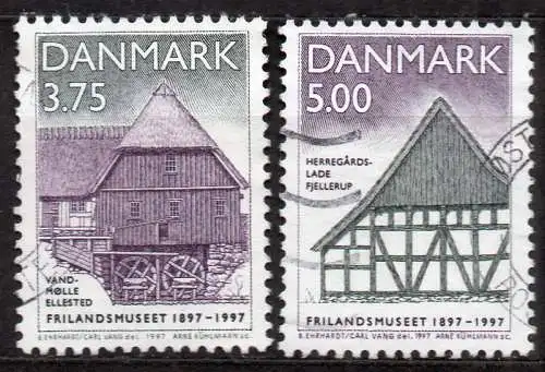 Dänemark, Mi-Nr. 1147 + 1148 gest., 100 Jahre Freilichtmuseum