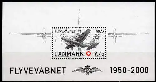 Dänemark, Block Mi-Nr. 15 *, 50 Jahre Luftwaffe