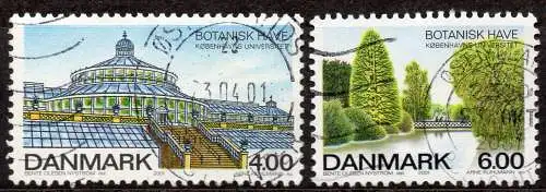 Dänemark, Mi-Nr. 1267 + 1268 gest., 400 Jahre Botanischer Garten Kopenhagen