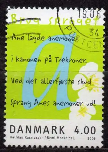 Dänemark, Mi-Nr. 1271 gest., Europäisches Jahr der Sprachen