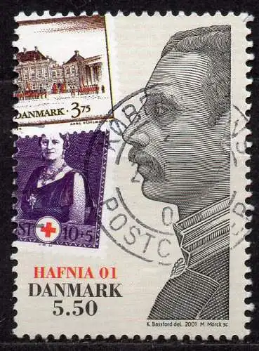 Dänemark, Mi-Nr. 1289 gest., Internationale Briefmarkenausstellung HAFNIA ´01 