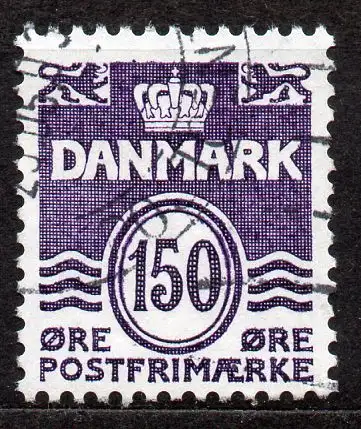 Dänemark, Mi-Nr. 1295 gest., Wellenlinien