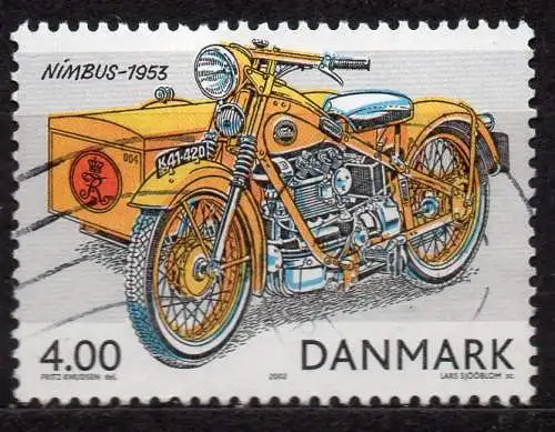 Dänemark, Mi-Nr. 1312 gest., Post-Motorrad