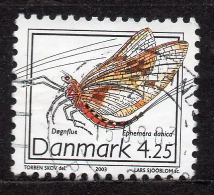 Dänemark, Mi-Nr. 1338 gest., Insekten: Eintagsfliege