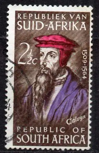 Südafrika, Mi-Nr. 341 gest., 400. Todestag von J. Calvin