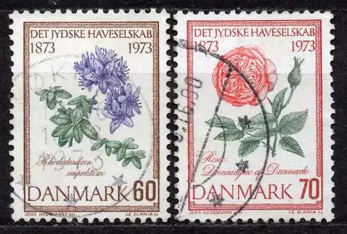 Dänemark, Mi-Nr. 543 - 544 gest., kompl., 100 Jahre jütländische Gartenbaugesellschaft