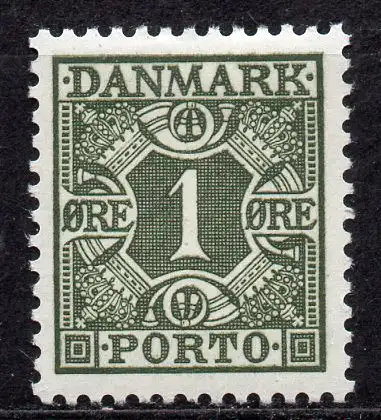 Dänemark, Portomarken Mi-Nr. 25 *, Ziffern + Kronen