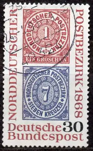 BRD, Mi-Nr. 569 gest., 100. Jahrestag der Gründung des Norddeutschen Postbezirks