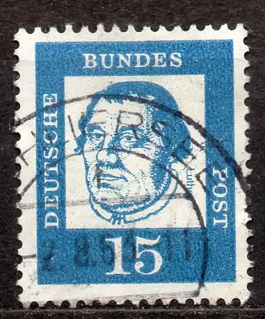 BRD, Mi-Nr. 351 y gest., Bedeutende Deutsche: Martin Luther