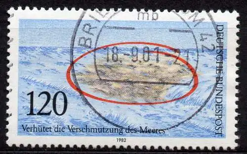 BRD, Mi-Nr. 1144 gest., Verhütung der Verschmutzung der Meere