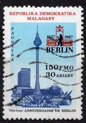 Madagaskar, Mi-Nr. 1095 gest., 750 Jahre Berlin