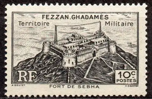 Fezzan, Mi-Nr. 16 **, Fort Sebha