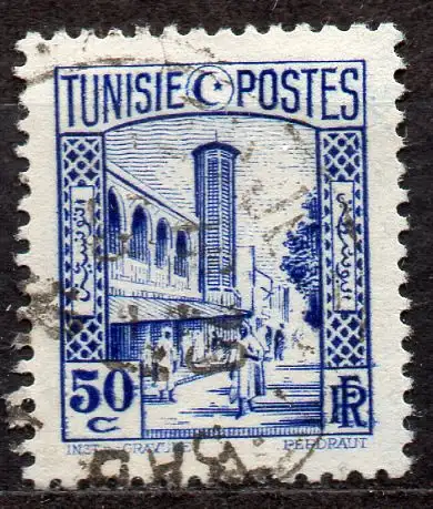 Tunesien, Mi-Nr. 181 gest., Moschee auf dem Place Halfaouine, Tunis