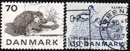 Dänemark, Mi-Nr. 603 + 604 gest., Tiere