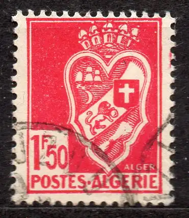 Algerien, Mi-Nr. 187 II C gest., Städtewappen: Algier