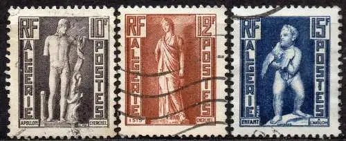 Algerien, Mi-Nr. 299, 300 + 301 gest., Landessymbole