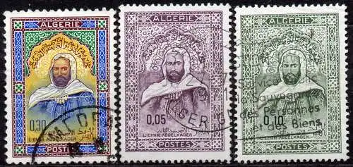 Algerien, Mi-Nr. 461,  503 + 534 gest., Emir Abd el-Kader