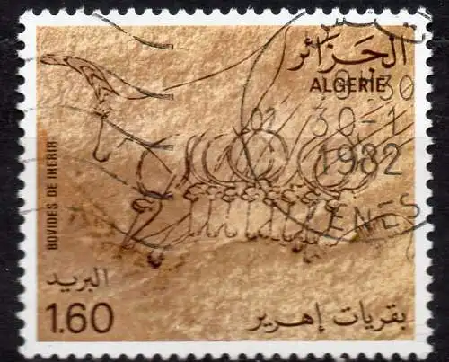 Algerien, Mi-Nr. 788 gest., Felsmalerei aus dem Tassili-Gebirge