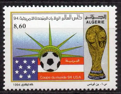 Algerien, Mi-Nr. 1104 **, Fußball-Weltmeisterschaft USA 1994