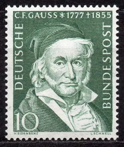 BRD, Mi-Nr. 204 **, Carl Friedrich Gauß