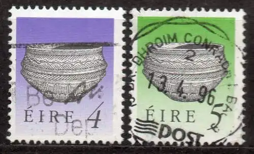 Irland, Mi-Nr. 725 I A + 741 gest., Irische Kunstschätze