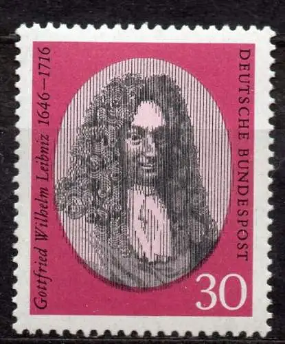 BRD, Mi-Nr. 518 **, 250. Todestag von Gottfried Wilhelm Leibniz