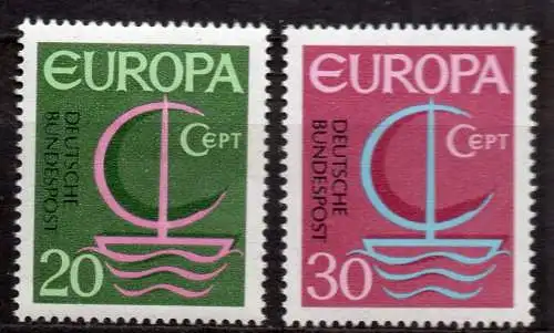 BRD, Mi-Nr. 519 - 520 **, kompl., Europa CEPT 1966