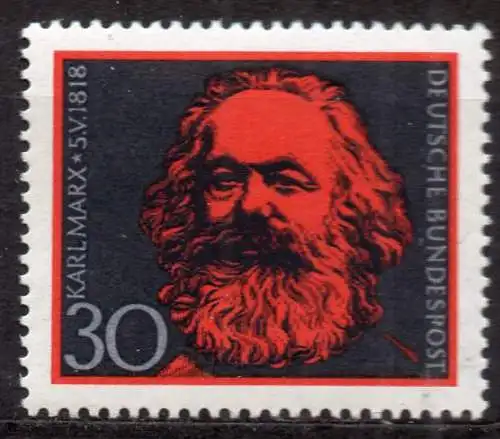 BRD, Mi-Nr. 558 **, Karl Marx