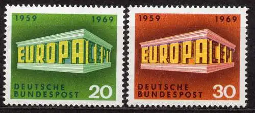 BRD, Mi-Nr. 583 - 584 **, kompl., Europa CEPT 1969