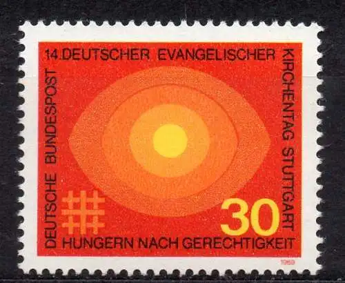 BRD, Mi-Nr. 595 **, Evangelischer Kirchentag Stuttgart