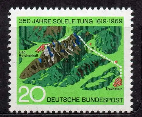 BRD, Mi-Nr. 602 **, 350 Jahre Soleleitung