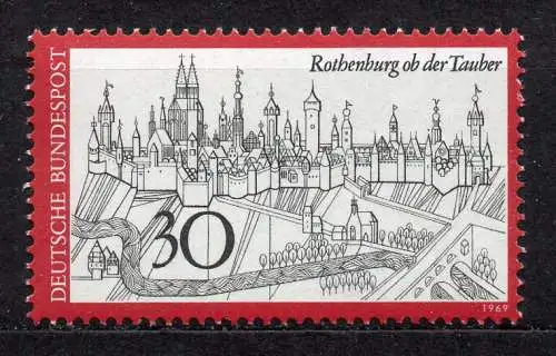 BRD, Mi-Nr. 603 **, Fremdenverkehr: Rothenburg ob der Tauber