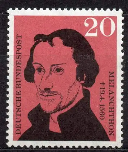 BRD, Mi-Nr. 328 **, 400. Todestag von Melanchthon