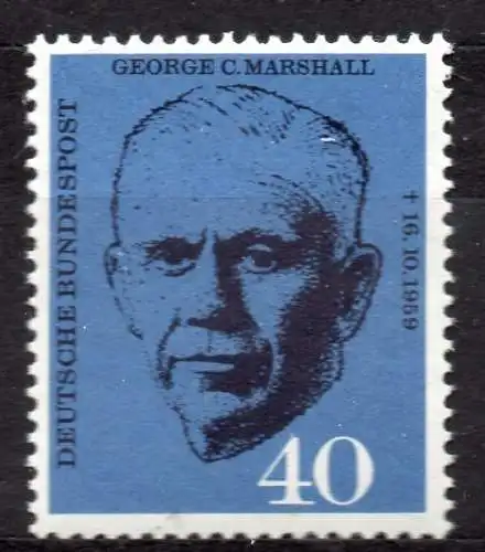 BRD, Mi-Nr. 344 **, 1. Todestag George C. Marshall