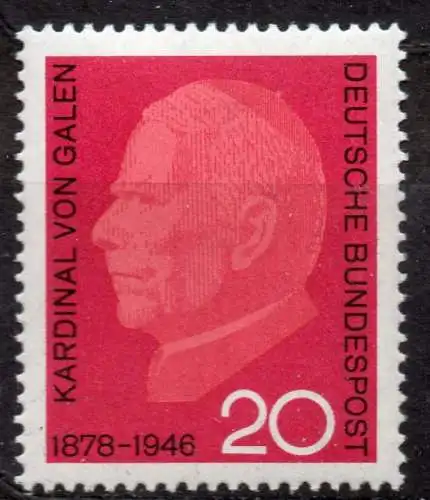 BRD, Mi-Nr. 505 **, Kardinal Graf von Galen