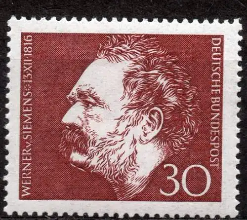 BRD, Mi-Nr. 528 **, 150. Geburtstag von Werner von Siemens