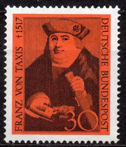 BRD, Mi-Nr. 535 **, 450. Todestag von Franz von Taxis