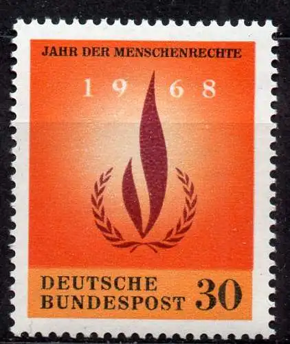 BRD, Mi-Nr. 575 **, Internationales Jahr der Menschenrechte