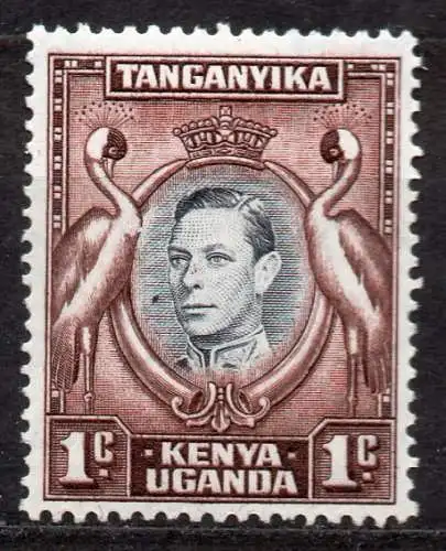 Ostafrikanische Gem., Kenia + Uganda, Mi-Nr. 52 a C **, König Georg VI. und Landschaften