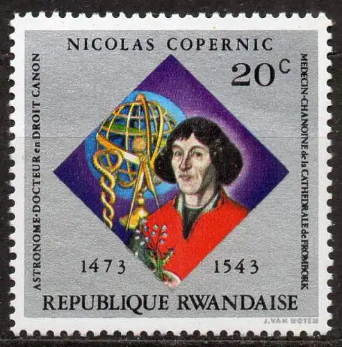 Ruanda, Mi-Nr. 612 **, 500. Geburtstag von Nikolaus Kopernikus