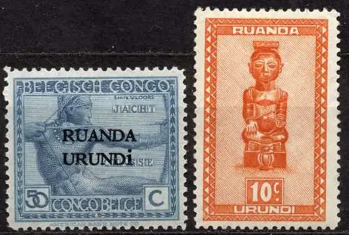 Ruanda-Urundi, Mi-Nr. 10 + 109 **, Landesmaotive