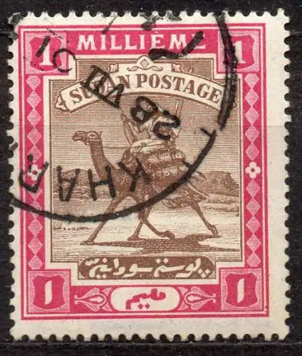 Sudan, Mi-Nr. 9 gest., Kamelreiter