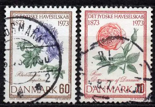 Dänemark, Mi-Nr. 543 - 544 gest., kompl., 100 Jahre jütländische Gartenbaugesellschaft